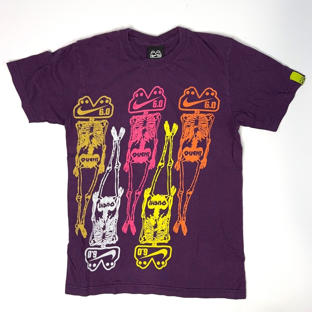Vintage NIKE 6.0 Shirt Men Size S Dunk SB Birdhouse‎ Nyjah Skateboard Purple